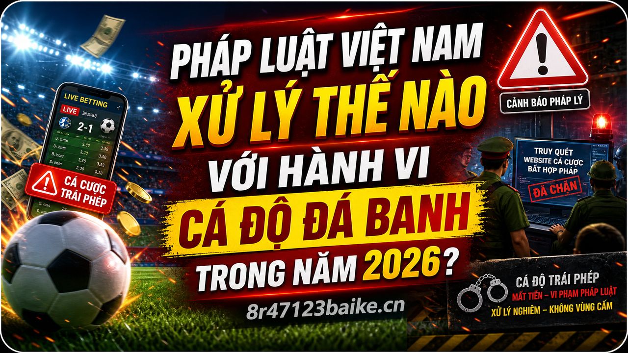 Pháp luật Việt Nam xử lý thế nào với hành vi cá độ đá banh trong năm 2026?